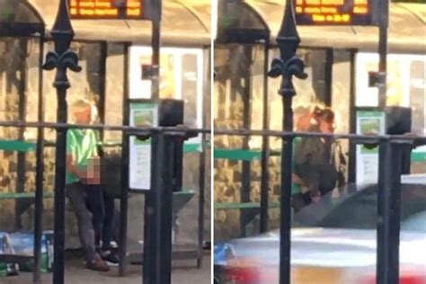 Randy Couple Caught Romping At Bus Stop In Front Of Horrified Onlookers