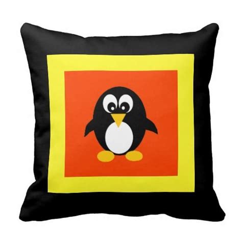 Cute Penguin Throw Pillow Throw Pillows Pillows Cute Penguins
