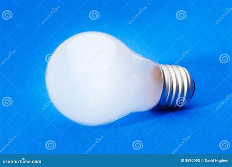 Light Bulb On Blue Stock Image Image Of Think Marketing 8590093