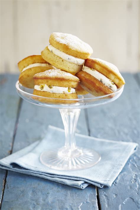 Mini Victoria Sponge Cakes Filled With Passion Fruit Cream In The