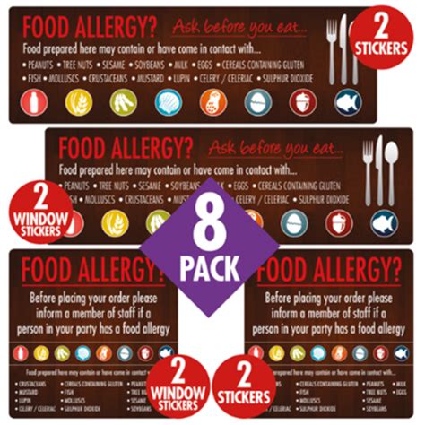 Food Allergy Sticker Pack