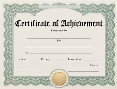 Free 10 Examples Of Certificate Of Achievement In Publisher Word