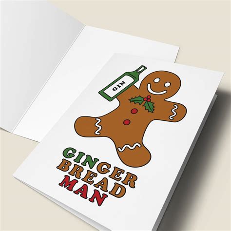 Gingerbread Man Funny Christmas Card By The Good Mood Society