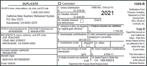 Reading Your Form 1099 R Calstrs