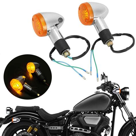 Wholesale 2pcs Motorcycle Turn Signal Light Indicators Blinkers Amber