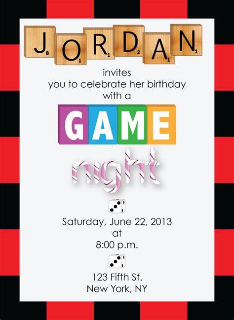 Printable Game Night Party Invitation Etsy