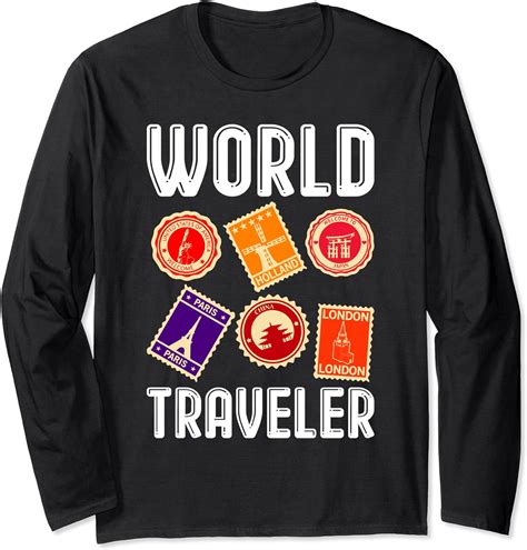 World Traveler International Travel T Shirt Long Sleeve T Shirt