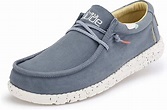 Hey Dude Wally Washed - Casual Mens Shoes - Lightweight Comfort ...