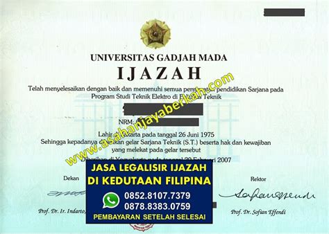 Biaya Legalisir Ijazah Di Kedutaan Filipina Proses Ekspress