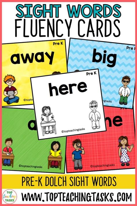 Pre K Sight Word Flash Cards Dolch Sight Word Flashcards Pre K Sight