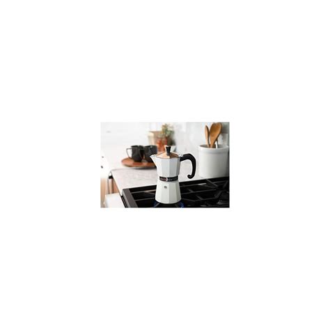 Bellemain Stovetop Espresso Maker Moka Pot White 6 Cup Bellemain