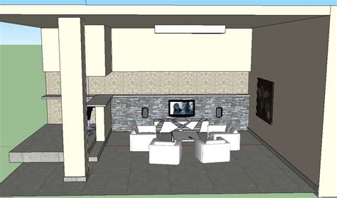 3d Living Room Interior Design Sketch Up File Cadbull