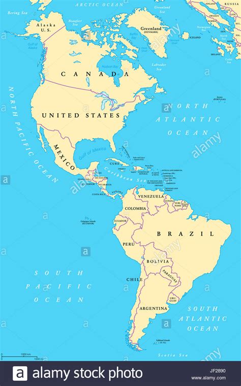 Learn where to find answers to the most requested facts about the united states of america. The Americas, North and South America, political map with ...