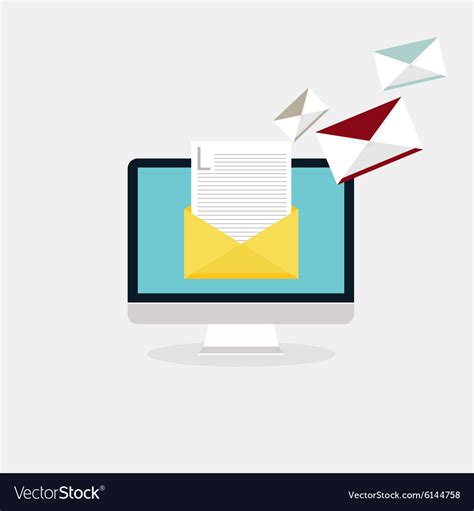 Sending Emails And Receiving Mail Email Royalty Free Vector