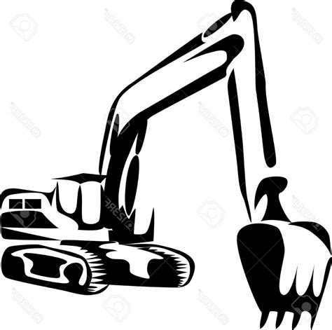 Sweet Looking Excavator Clipart Illustration Royalty Free