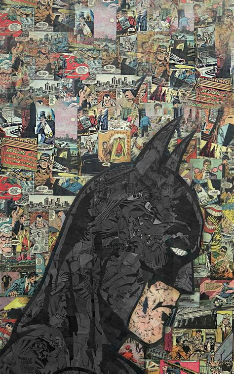 Download Batman Comics Phone Collage Wallpaper