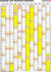 Kalender 2021 mit kw feiertagen und schulferien in nrw nordrhein westfalen auch zum ausdrucken. Kalender 2021 NRW: Ferien, Feiertage, Excel-Vorlagen