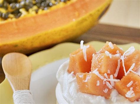 Papaya Dessert Recipe Papaya Pineapple Sherbet Lands Flavors