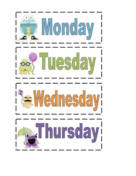 Free Days Of The Week Worksheets Activity Shelter