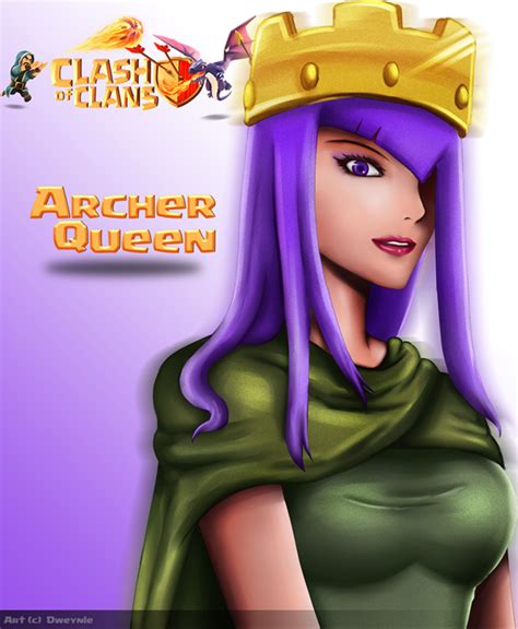Archer Queen CoC By Dweynie Deviantart Com On DeviantArt Clash Of Clans Archer Queen