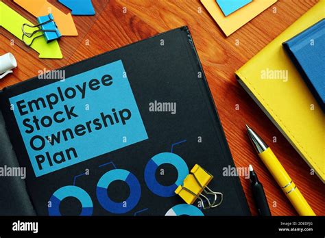 Employee Stock Ownership Plan ESOP and charts on the black pages Stock