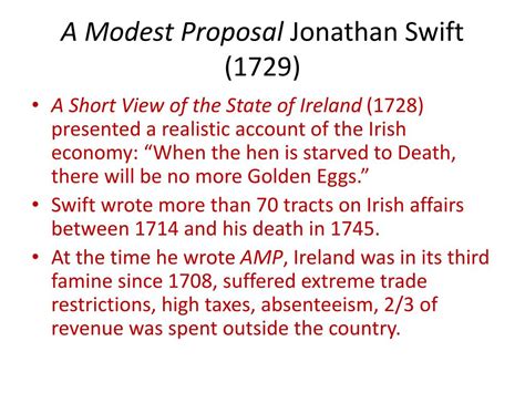 ppt a modest proposal jonathan swift 1729 powerpoint presentation free download id 1920275