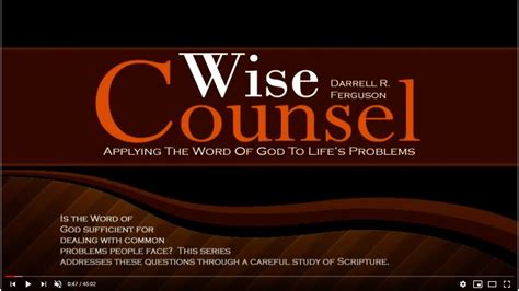 Biblical Counseling Pt 1 Joints Of Supply Ephesians 416 Youtube