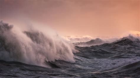 Stormy Sea With Large Breaking Waves
