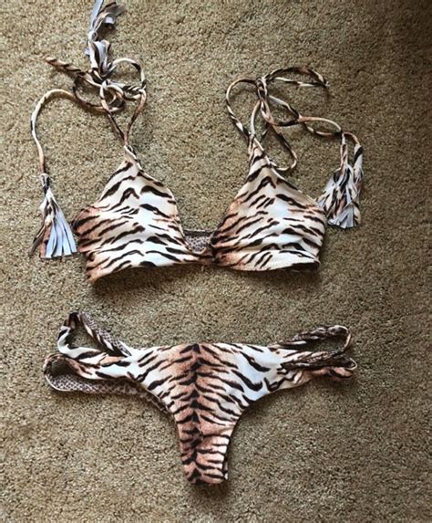 Acacia Swimwear Tiger Bikini Set S On Mercari Bikinis Swimwear
