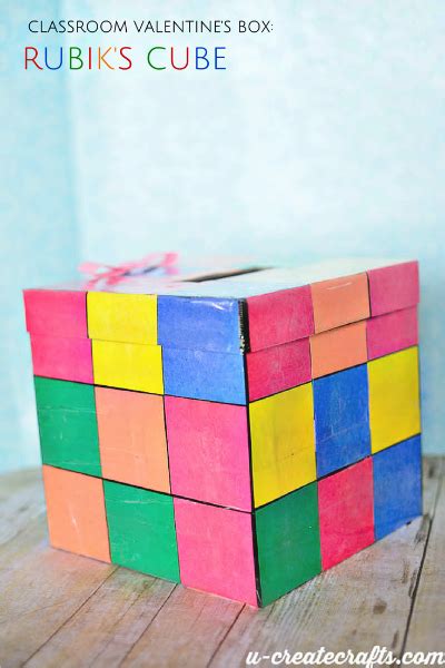 Classroom Valentine Box Rubiks Cube