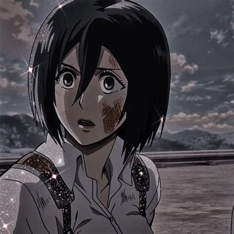 ᴀɴɪᴍᴇ ɢʟɪᴛᴛᴇʀ ɪᴄᴏɴs Attack On Titan Mikasa Anime