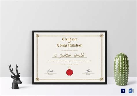 14 Congratulations Certificate Templates Free Sample Example