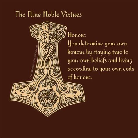 Made Flash Card Type Things Of The Nine Noble Virtues Thanks To