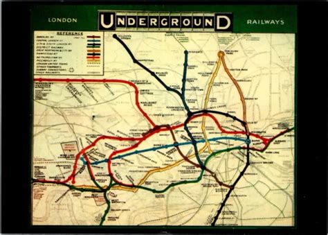 London Transport Museum Postcard 1908 Underground Map C9m 415 Picclick