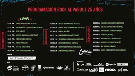 Evento 3er Dia Del Rock Al Parque 2019 En Su Aniversario No 25