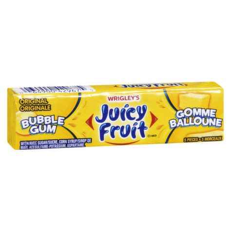 Wrigleys Juicy Fruit Bubble Gum Original