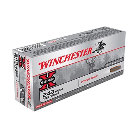 Winchester 243 Wssm 64gr Power Point Ammunition 20rds X243wss