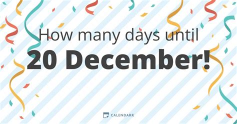 How Many Days Until 20 December Calendarr