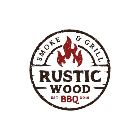 Vintage Rustic Barbeque Logo Design Vector Premium Download