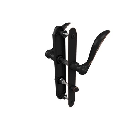 Larson Quickfit Bronze Lockable Storm Door Handleset In The Screen Door