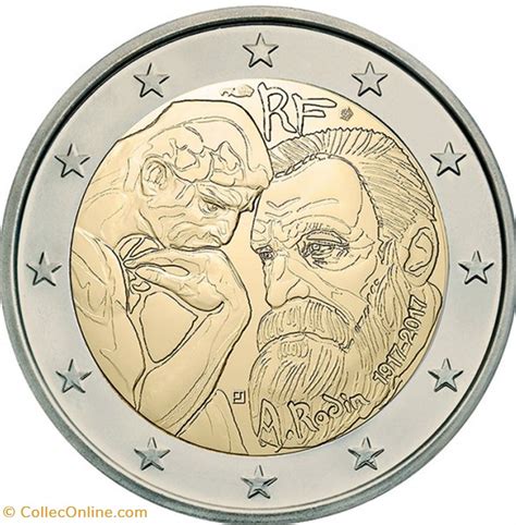 2 Euros Commémo France 2017 Auguste Rodin Coins France