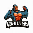 Gorilla mascot logo design vector with modern illustration concept ...