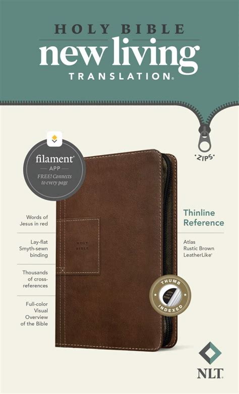 Nlt Thinline Reference Zipper Bible Filament Enabled Edition