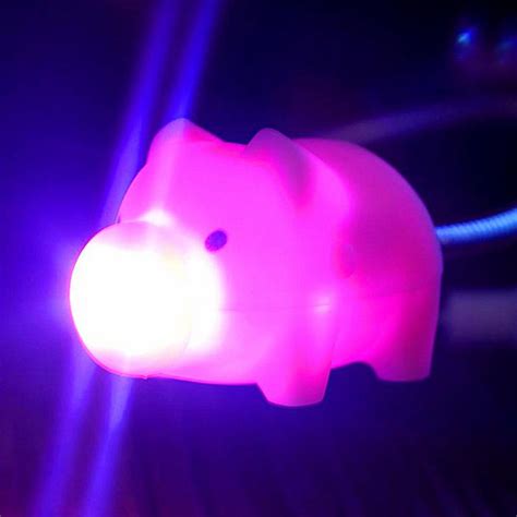 How to make hot pink on led light strips? Mini Cute Pink Pig Portable Flexible USB LED Light Lamp ...