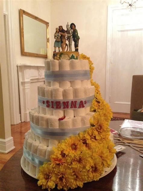Diaper Cake For Baby Shower Wizard Of Oz Theme Taking Custom Orders