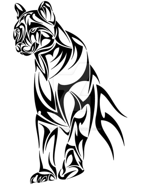 Beautiful Tribal Panther Tattoo Design By Valanyonnen Panther Tattoo
