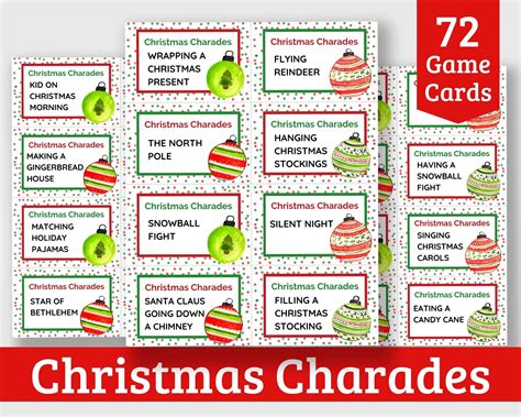christmas charades printable cards ubicaciondepersonas cdmx gob mx