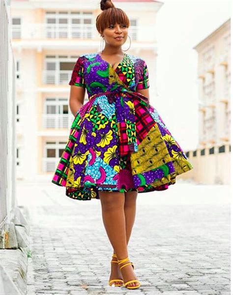 African Print Wrap Dress Flare Dress Ankara Ankara Print African