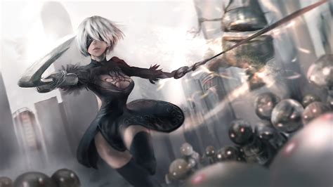 Nier Automata 2b Hd Wallpaper Background Image 1920x1080 Id