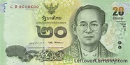 20 Thai Baht banknote - Exchange yours for cash today